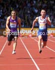Adam Gemili (GB) and Richard Kilty (GB)  mens 100 metres heats, IAAF Diamond League, Birmingham. Photo: David T. Hewitson/Sports for All Pics